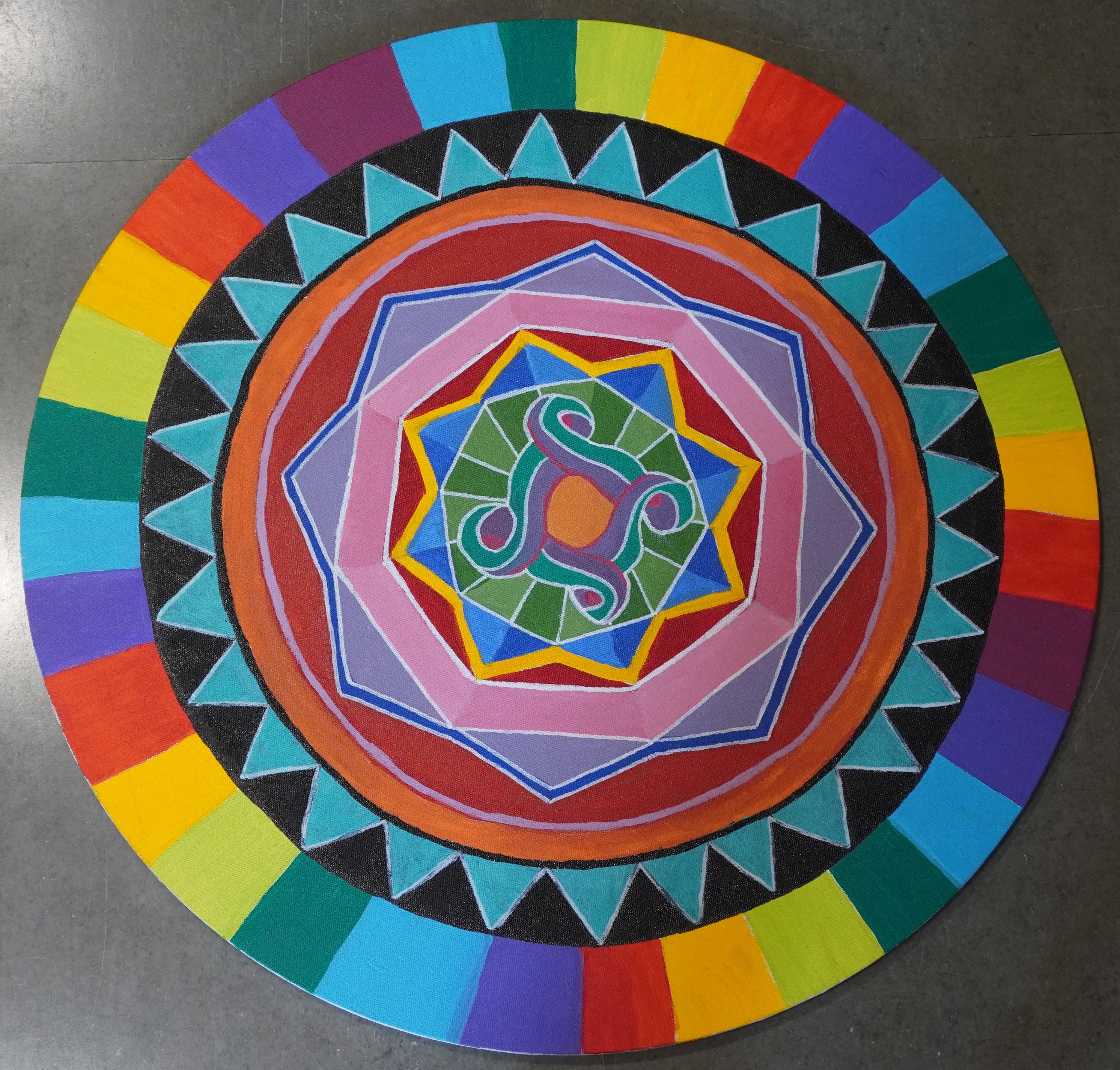 Decorative geometric artwork inspired by heritage